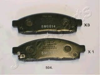 PA504AF Japanparts Тормозные колодки дисковые, комплект