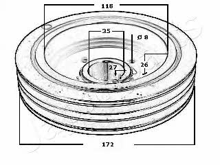 Japanparts Шкив коленчатого вала – цена 4335 UAH
