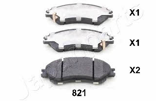 PA821AF Japanparts Тормозные колодки дисковые, комплект