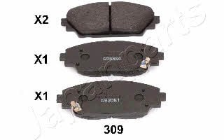 Колодки Mazda CX-3 (Мазда СХ-3): PA309AF Japanparts Тормозные колодки дисковые, комплект