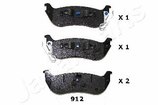 PP912AF Japanparts Тормозные колодки дисковые, комплект