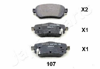 PP107AF Japanparts Тормозные колодки дисковые, комплект