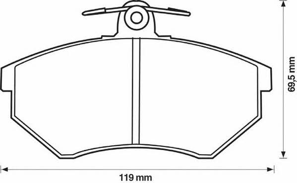 Тормозные колодки дисковые Seat Inca (Сеат Инка): 571376D Jurid/Bendix Тормозные колодки дисковые, комплект