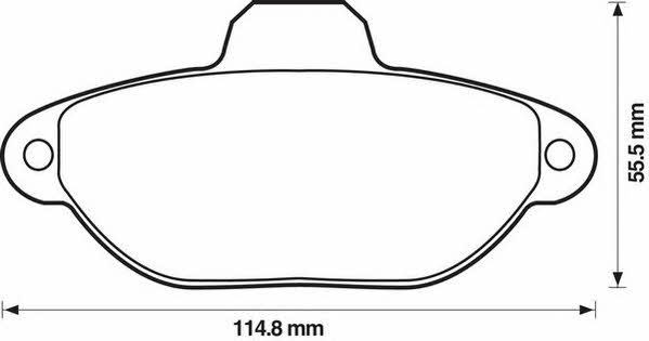 571749J Jurid/Bendix Тормозные колодки дисковые, комплект