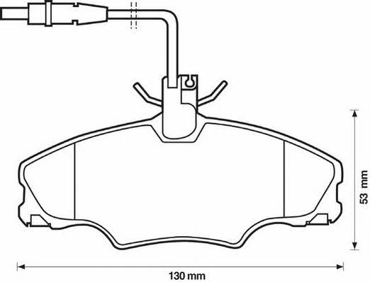 571897J Jurid/Bendix Тормозные колодки дисковые, комплект