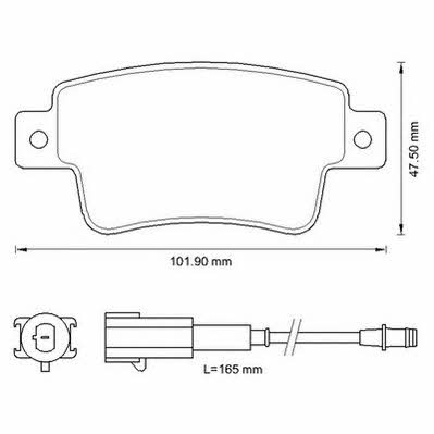 Колодки Abarth Punto (Абарт Пунто): 573345J Jurid/Bendix Тормозные колодки дисковые, комплект