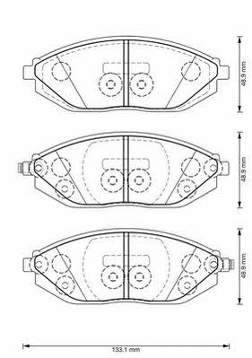 573385J Jurid/Bendix Тормозные колодки дисковые, комплект
