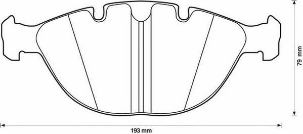 Jurid/Bendix 571993J Тормозные колодки дисковые, комплект 571993J: Отличная цена - Купить в Украине на EXIST.UA! 571993J Jurid/Bendix Тормозные колодки дисковые, комплект