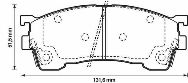 572325J Jurid/Bendix Тормозные колодки дисковые, комплект
