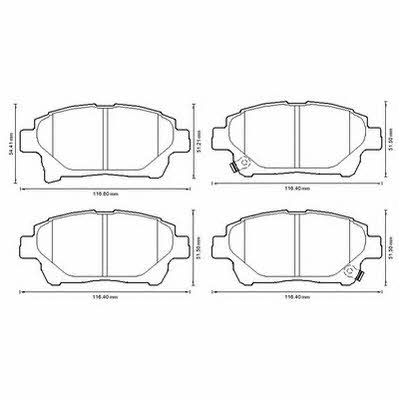 572618J Jurid/Bendix Тормозные колодки дисковые, комплект