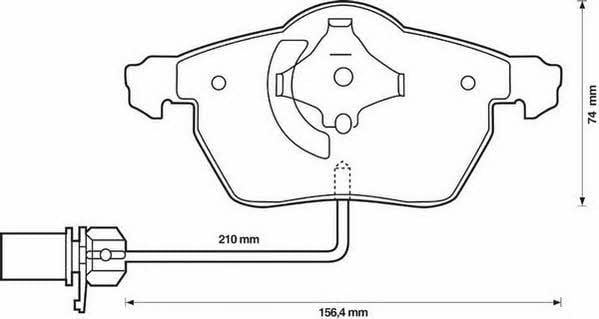 573037J Jurid/Bendix Тормозные колодки дисковые, комплект