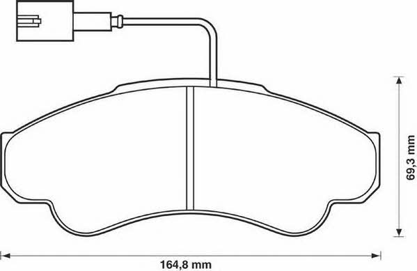573114J Jurid/Bendix Тормозные колодки дисковые, комплект