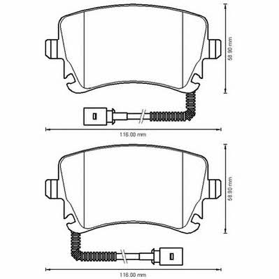 573225J Jurid/Bendix Тормозные колодки дисковые, комплект