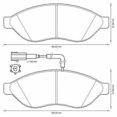573260J Jurid/Bendix Тормозные колодки дисковые, комплект