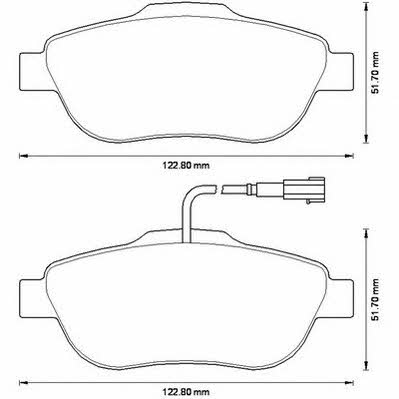 Комплект тормозных колодок Fiat Panda (Фиат Панда): 573266J Jurid/Bendix Тормозные колодки дисковые, комплект
