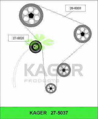 Kager 27-5037 Комплект зубчастих ременів 275037: Купити в Україні - Добра ціна на EXIST.UA!