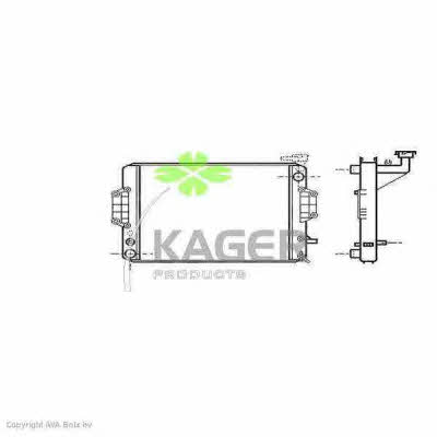 Kager 31-0283 Радіатор охолодження двигуна 310283: Приваблива ціна - Купити в Україні на EXIST.UA!
