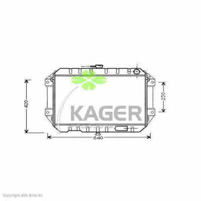 Kager 31-0287 Радіатор охолодження двигуна 310287: Приваблива ціна - Купити в Україні на EXIST.UA!
