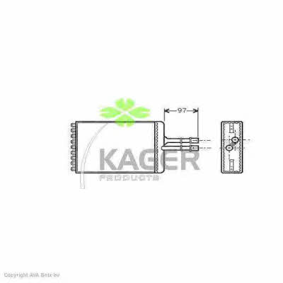 Kager 32-0085 Радіатор опалювача салону 320085: Купити в Україні - Добра ціна на EXIST.UA!