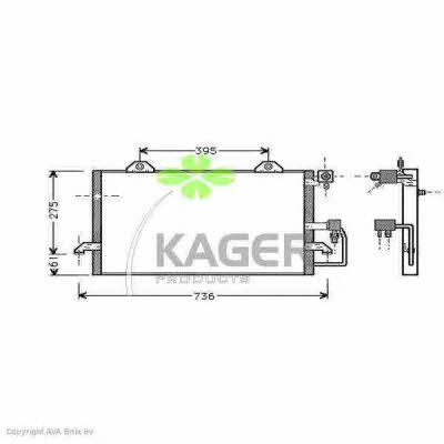 Kager 94-5005 Радіатор кондиціонера (Конденсатор) 945005: Купити в Україні - Добра ціна на EXIST.UA!