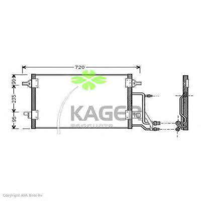 Kager 94-5011 Радіатор кондиціонера (Конденсатор) 945011: Купити в Україні - Добра ціна на EXIST.UA!