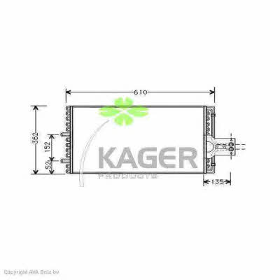 Kager 94-5063 Радіатор кондиціонера (Конденсатор) 945063: Купити в Україні - Добра ціна на EXIST.UA!