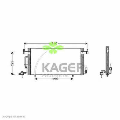 Kager 94-5066 Радіатор кондиціонера (Конденсатор) 945066: Приваблива ціна - Купити в Україні на EXIST.UA!
