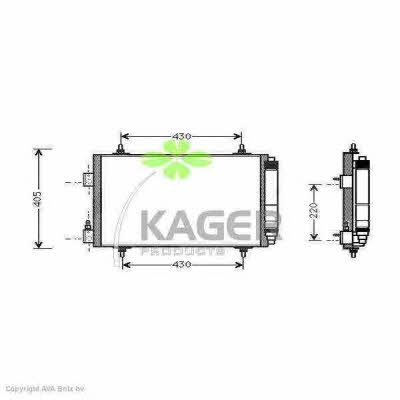 Kager 94-5070 Радіатор кондиціонера (Конденсатор) 945070: Купити в Україні - Добра ціна на EXIST.UA!