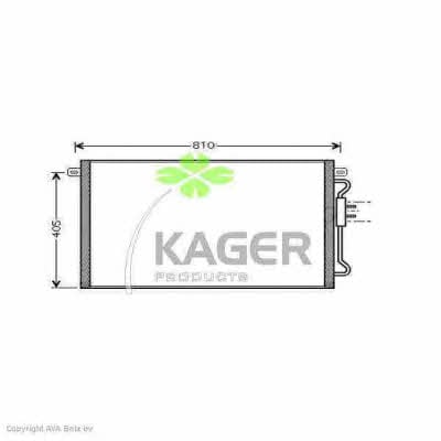 Kager 94-5077 Радіатор кондиціонера (Конденсатор) 945077: Купити в Україні - Добра ціна на EXIST.UA!
