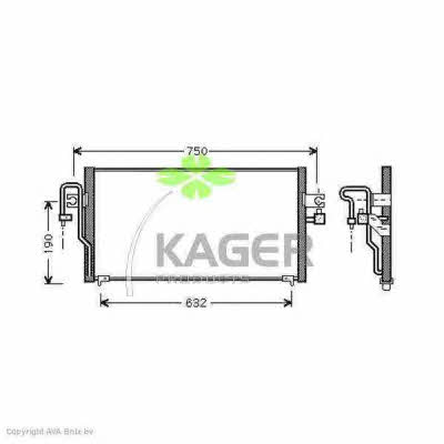 Kager 94-5080 Радіатор кондиціонера (Конденсатор) 945080: Купити в Україні - Добра ціна на EXIST.UA!