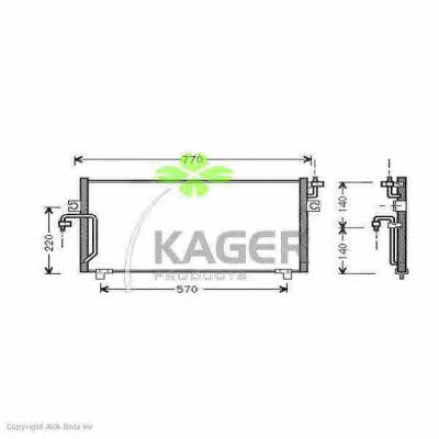 Kager 94-5085 Радіатор кондиціонера (Конденсатор) 945085: Купити в Україні - Добра ціна на EXIST.UA!