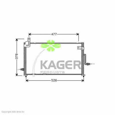 Kager 94-5102 Радіатор кондиціонера (Конденсатор) 945102: Купити в Україні - Добра ціна на EXIST.UA!