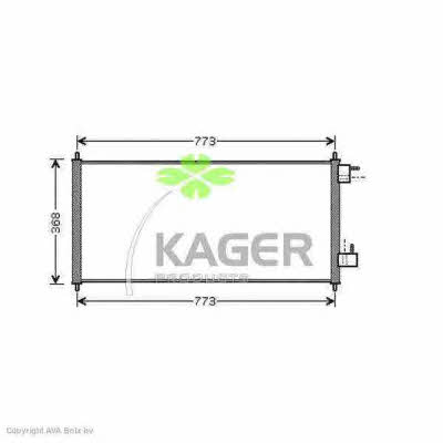 Kager 94-5119 Радіатор кондиціонера (Конденсатор) 945119: Купити в Україні - Добра ціна на EXIST.UA!