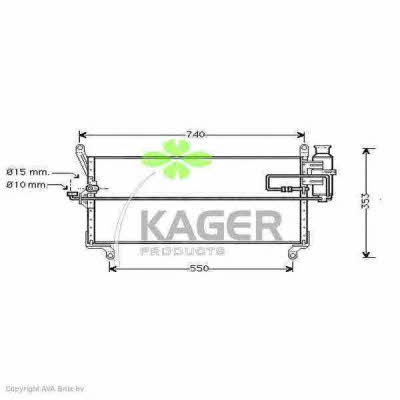 Kager 94-5133 Радіатор кондиціонера (Конденсатор) 945133: Купити в Україні - Добра ціна на EXIST.UA!