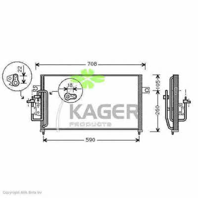 Kager 94-5175 Радіатор кондиціонера (Конденсатор) 945175: Купити в Україні - Добра ціна на EXIST.UA!