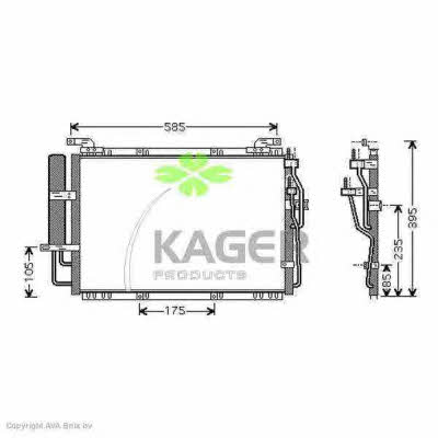 Kager 94-5180 Радіатор кондиціонера (Конденсатор) 945180: Приваблива ціна - Купити в Україні на EXIST.UA!