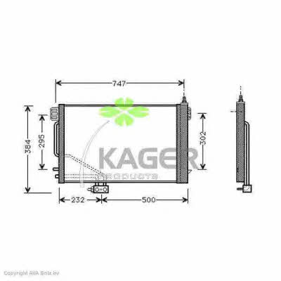 Kager 94-5198 Радіатор кондиціонера (Конденсатор) 945198: Купити в Україні - Добра ціна на EXIST.UA!