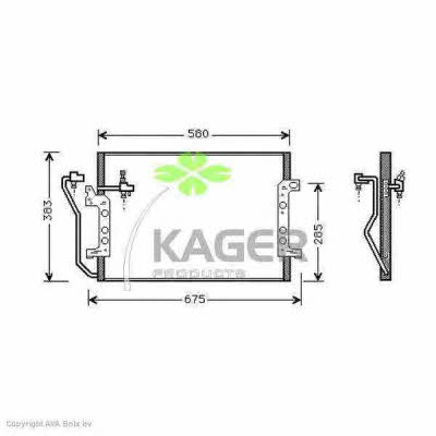 Kager 94-5211 Радіатор кондиціонера (Конденсатор) 945211: Купити в Україні - Добра ціна на EXIST.UA!