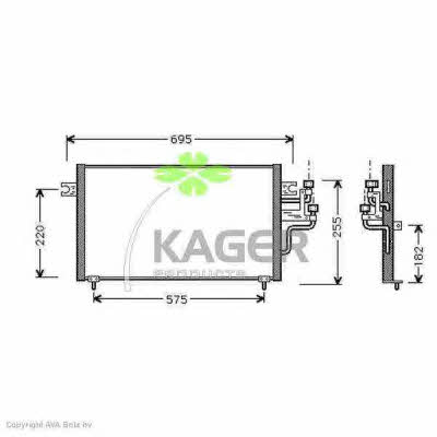 Kager 94-5232 Радіатор кондиціонера (Конденсатор) 945232: Приваблива ціна - Купити в Україні на EXIST.UA!