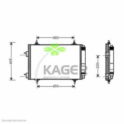 Kager 94-5295 Радіатор кондиціонера (Конденсатор) 945295: Купити в Україні - Добра ціна на EXIST.UA!