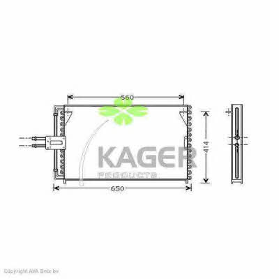 Kager 94-5310 Радіатор кондиціонера (Конденсатор) 945310: Приваблива ціна - Купити в Україні на EXIST.UA!