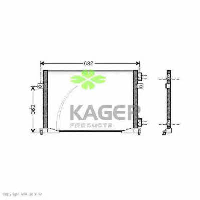 Kager 94-5330 Радіатор кондиціонера (Конденсатор) 945330: Приваблива ціна - Купити в Україні на EXIST.UA!