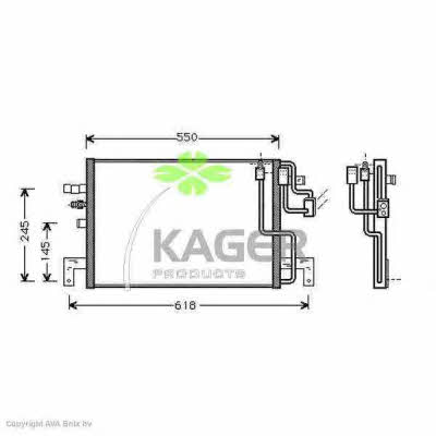Kager 94-5339 Радіатор кондиціонера (Конденсатор) 945339: Купити в Україні - Добра ціна на EXIST.UA!