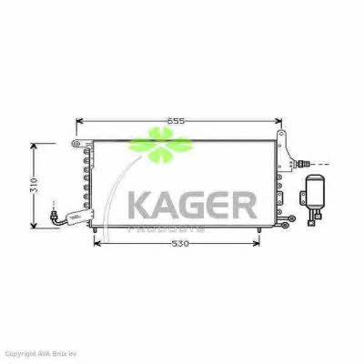 Kager 94-5344 Радіатор кондиціонера (Конденсатор) 945344: Купити в Україні - Добра ціна на EXIST.UA!