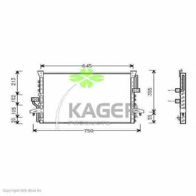 Kager 94-5348 Радіатор кондиціонера (Конденсатор) 945348: Купити в Україні - Добра ціна на EXIST.UA!