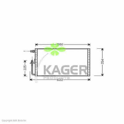 Kager 94-5360 Радіатор кондиціонера (Конденсатор) 945360: Купити в Україні - Добра ціна на EXIST.UA!