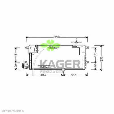 Kager 94-5391 Радіатор кондиціонера (Конденсатор) 945391: Приваблива ціна - Купити в Україні на EXIST.UA!
