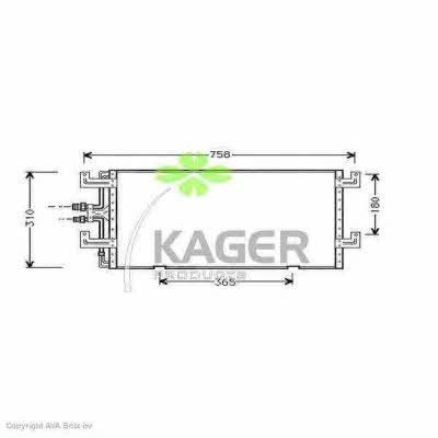 Kager 94-5394 Радіатор кондиціонера (Конденсатор) 945394: Купити в Україні - Добра ціна на EXIST.UA!