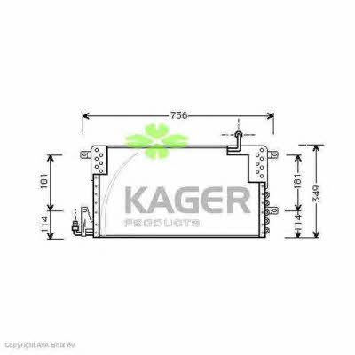 Kager 94-5397 Радіатор кондиціонера (Конденсатор) 945397: Приваблива ціна - Купити в Україні на EXIST.UA!
