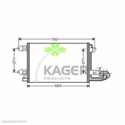 Kager 94-5406 Радіатор кондиціонера (Конденсатор) 945406: Приваблива ціна - Купити в Україні на EXIST.UA!